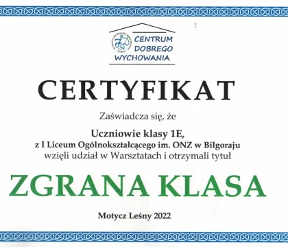 certyfikat