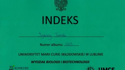 5 kwietnia 2017 – Konkurs Biochemiczny organizowany przez Polskie Towarzystwo Biochemiczne i Zakład Biochemii UMCS w Lublinie