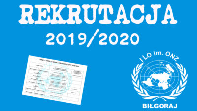 25 stycznia 2019 – Rekrutacja do I LO im. ONZ