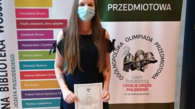3 października 2020 – Julia – laureatką XIII edycji Ogólnopolskiej Olimpiady Przedmiotowej