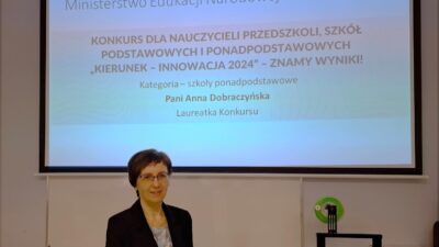 24 października 2024 – Pani Anna Dobraczyńska wśród najlepszych nauczycieli w Polsce